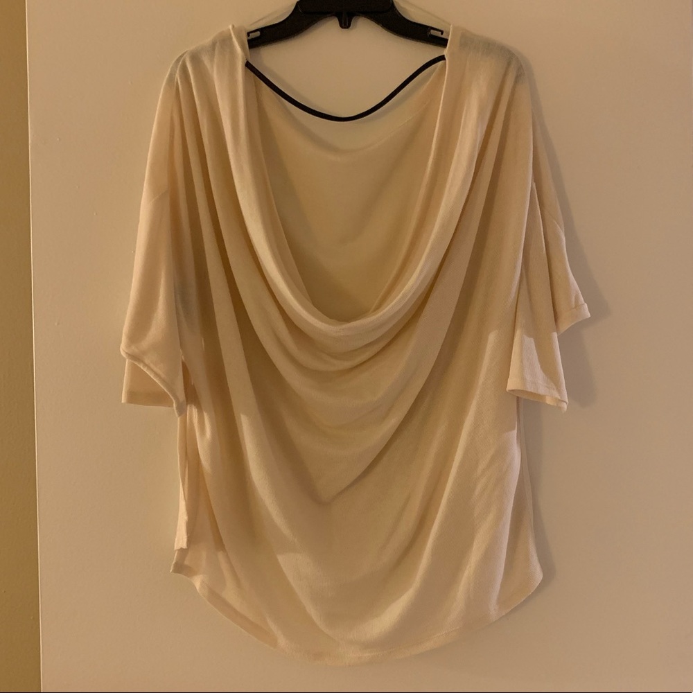 Cream cowl back top